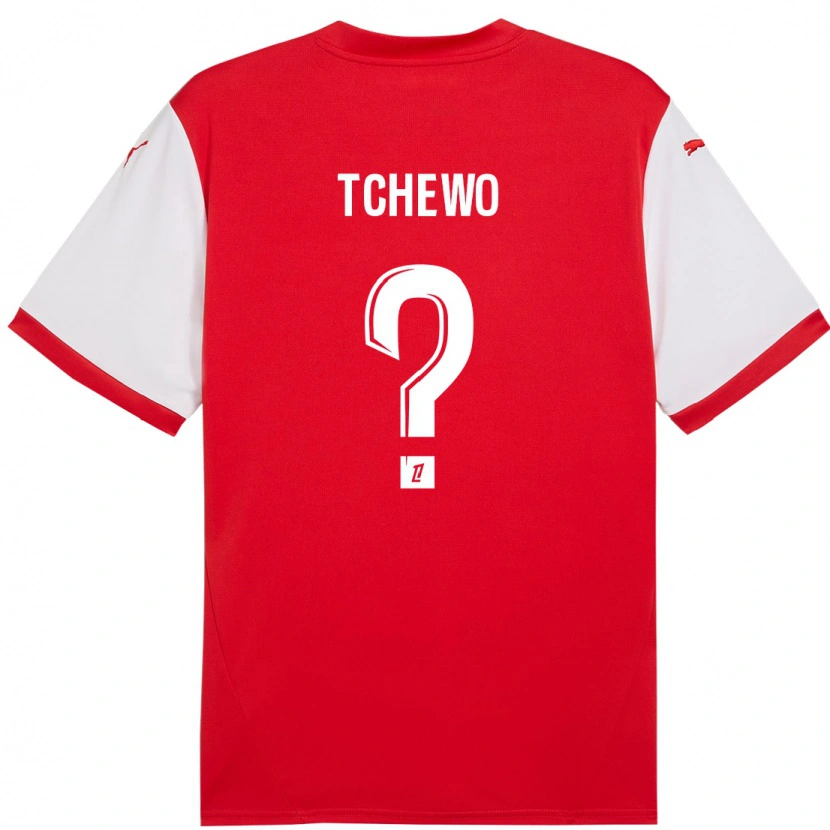 Danxen Niño Camiseta Ryan Tchapda Tchewo #0 Rojo Blanco 1ª Equipación 2024/25 La Camisa México