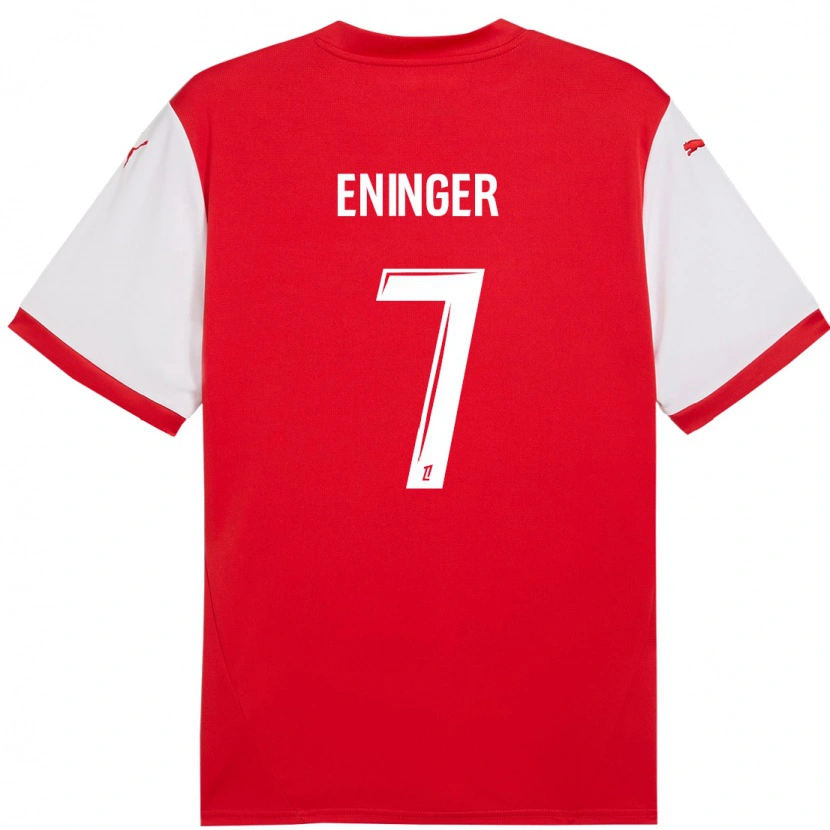 Danxen Niño Camiseta Thelma Eninger #7 Rojo Blanco 1ª Equipación 2024/25 La Camisa México