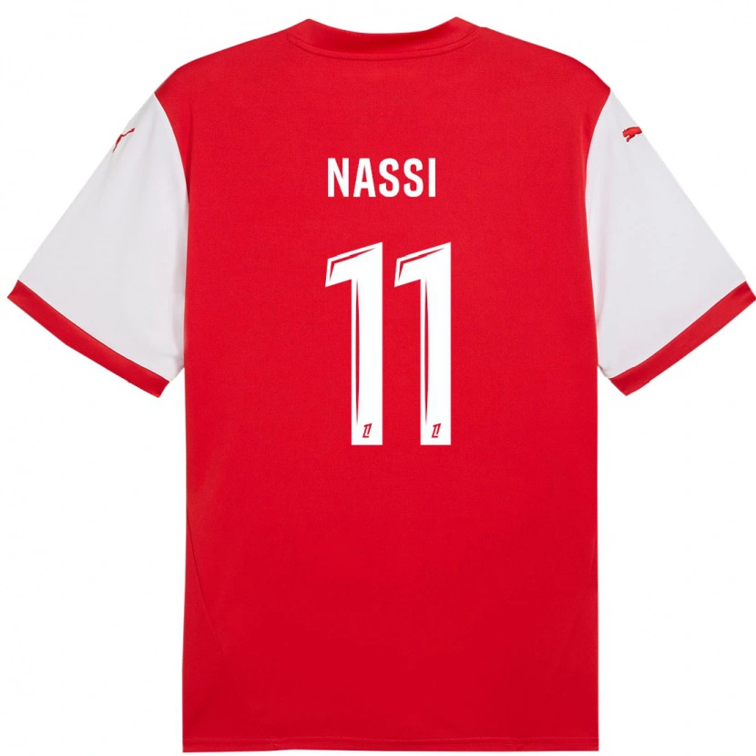 Danxen Niño Camiseta Jade Nassi #11 Rojo Blanco 1ª Equipación 2024/25 La Camisa México
