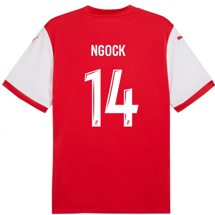Danxen Niño Camiseta Monique Ngock #14 Rojo Blanco 1ª Equipación 2024/25 La Camisa México