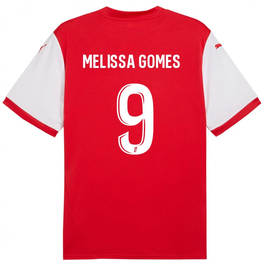 Danxen Niño Camiseta Melissa Ferreira Gomes #9 Rojo Blanco 1ª Equipación 2024/25 La Camisa México