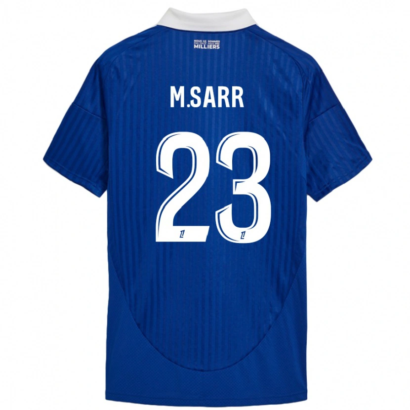 Danxen Niño Camiseta Mamadou Sarr #23 Azul Blanco 1ª Equipación 2024/25 La Camisa México