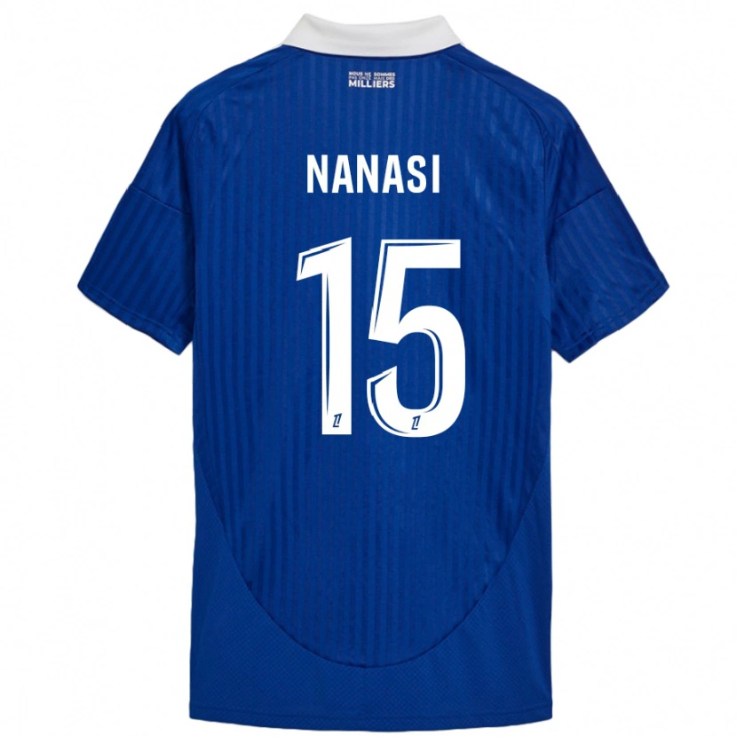 Danxen Niño Camiseta Sebastian Nanasi #15 Azul Blanco 1ª Equipación 2024/25 La Camisa México