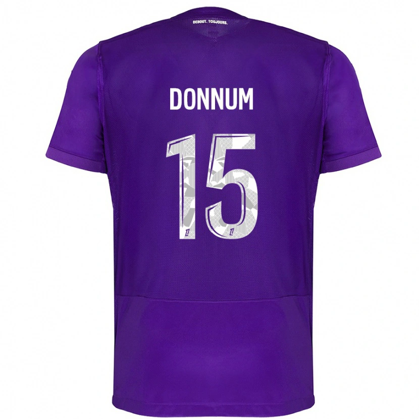 Danxen Niño Camiseta Aron Dønnum #15 Morado Blanco 1ª Equipación 2024/25 La Camisa México