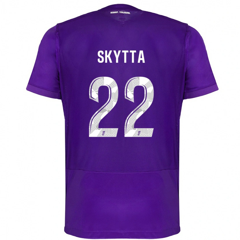 Danxen Niño Camiseta Naatan Skyttä #22 Morado Blanco 1ª Equipación 2024/25 La Camisa México