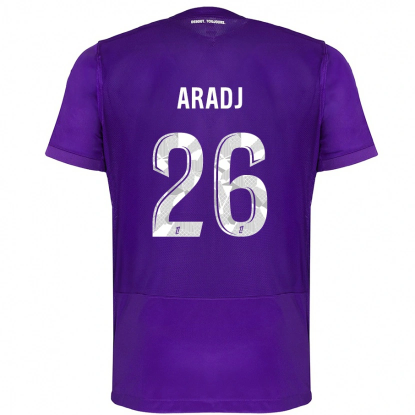 Danxen Niño Camiseta Ylies Aradj #26 Morado Blanco 1ª Equipación 2024/25 La Camisa México