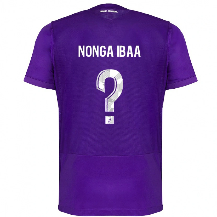 Danxen Niño Camiseta Alou Nonga Ibaa #0 Morado Blanco 1ª Equipación 2024/25 La Camisa México