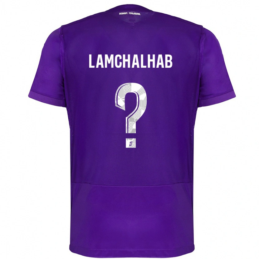Danxen Niño Camiseta Merwan Lamchalhab #0 Morado Blanco 1ª Equipación 2024/25 La Camisa México