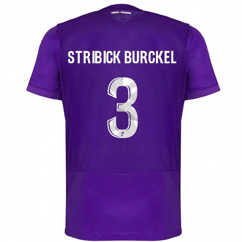 Danxen Niño Camiseta Laetitia Stribick-Burckel #3 Morado Blanco 1ª Equipación 2024/25 La Camisa México