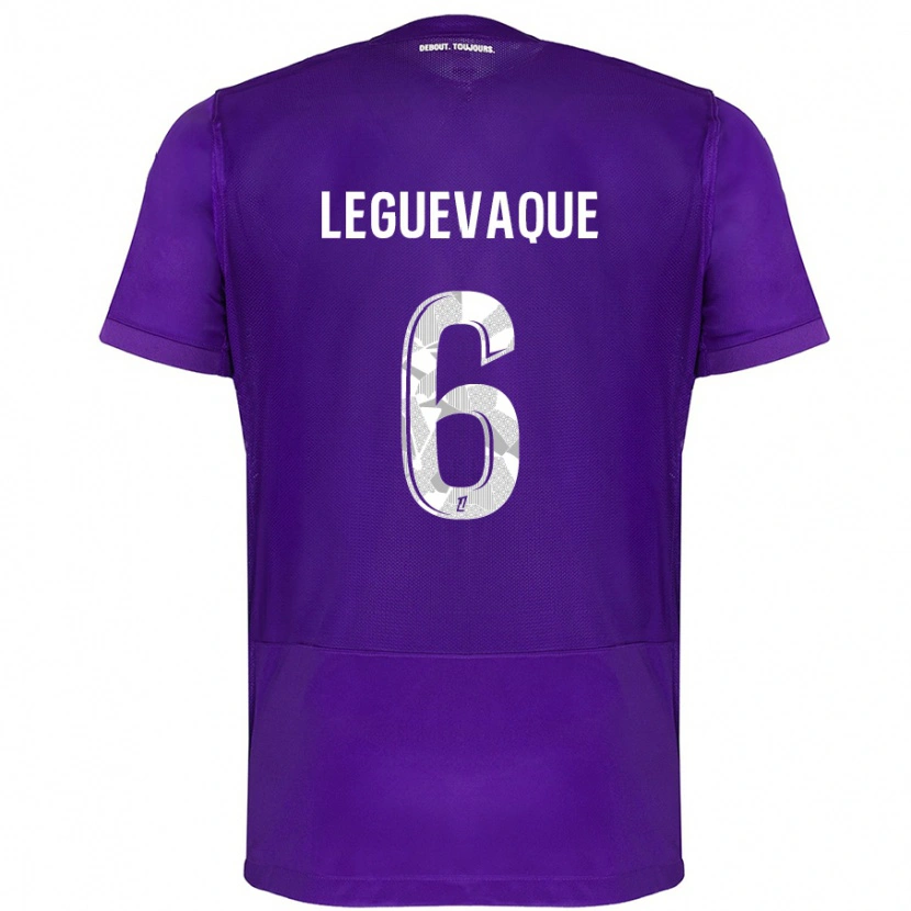 Danxen Niño Camiseta Laurie Leguevaque #6 Morado Blanco 1ª Equipación 2024/25 La Camisa México
