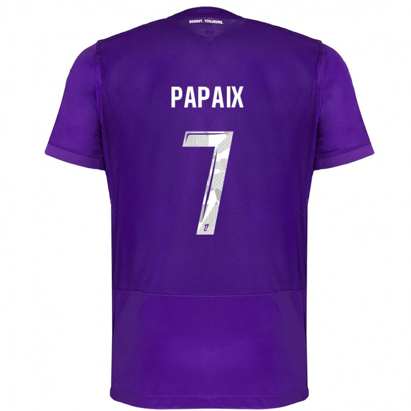 Danxen Niño Camiseta Marie Papaix #7 Morado Blanco 1ª Equipación 2024/25 La Camisa México