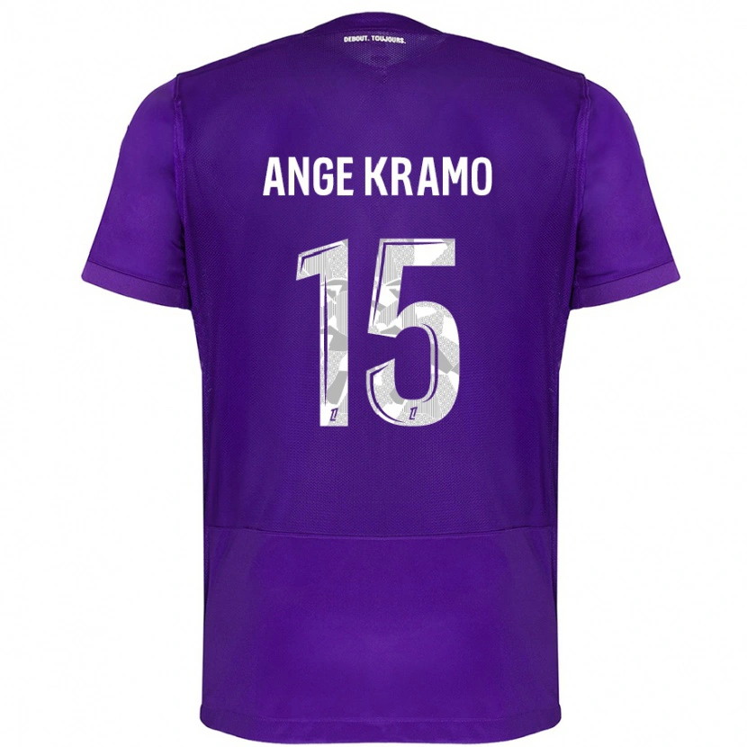 Danxen Niño Camiseta Marie Ange Kramo #15 Morado Blanco 1ª Equipación 2024/25 La Camisa México