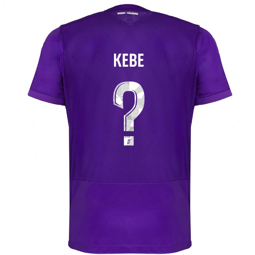 Danxen Niño Camiseta Mamadou Kébé #0 Morado Blanco 1ª Equipación 2024/25 La Camisa México