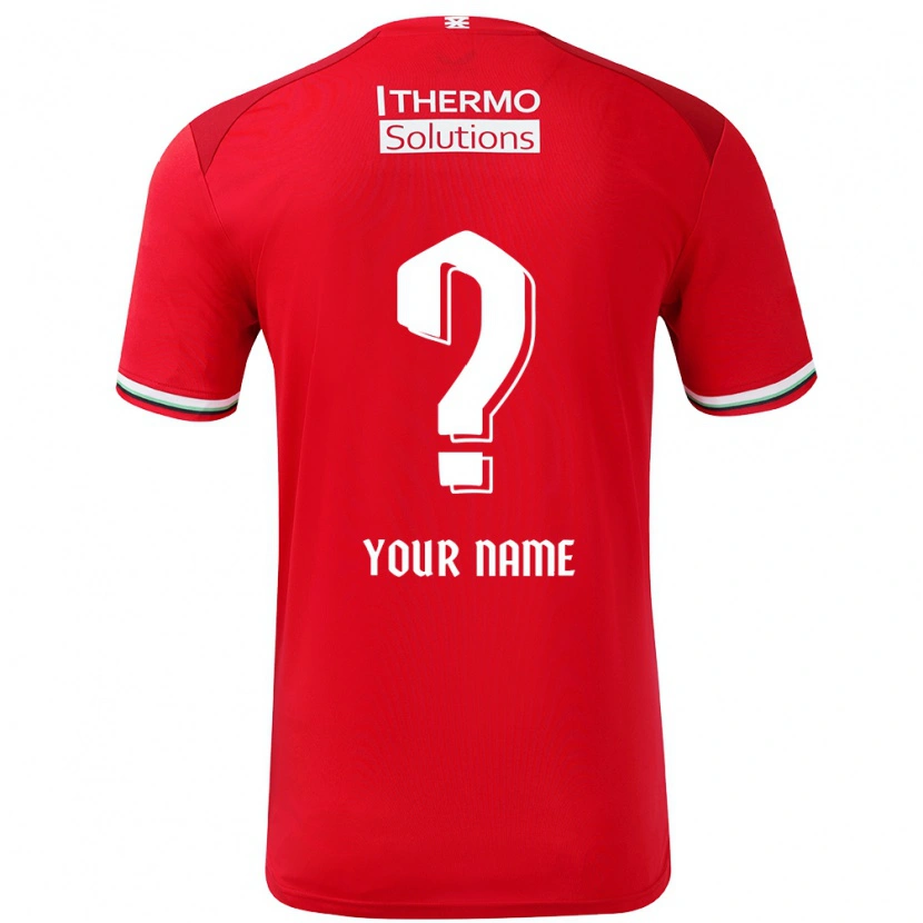Danxen Niño Camiseta Su Nombre #0 Rojo Blanco 1ª Equipación 2024/25 La Camisa México
