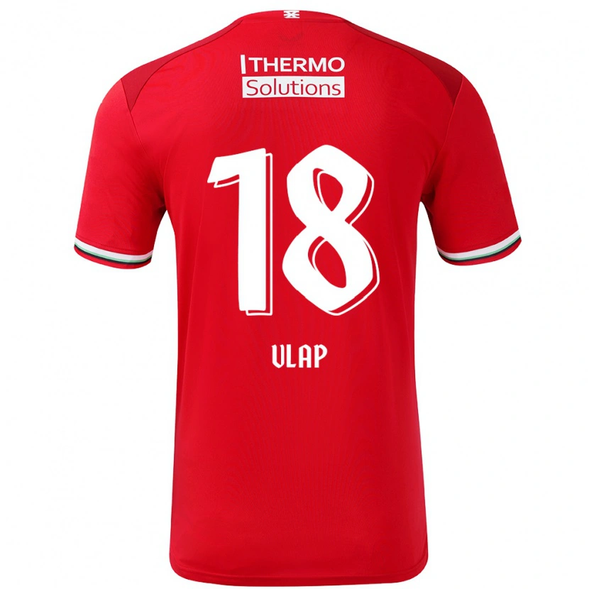 Danxen Niño Camiseta Michel Vlap #18 Rojo Blanco 1ª Equipación 2024/25 La Camisa México