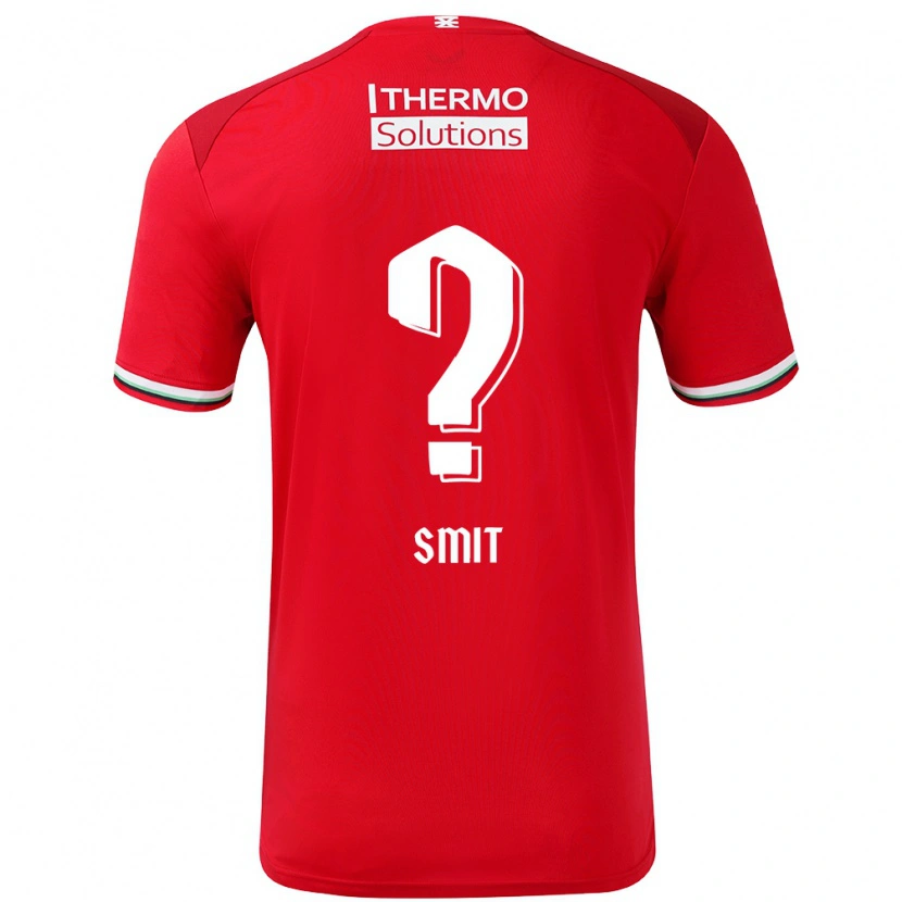 Danxen Niño Camiseta Mauro Smit #0 Rojo Blanco 1ª Equipación 2024/25 La Camisa México