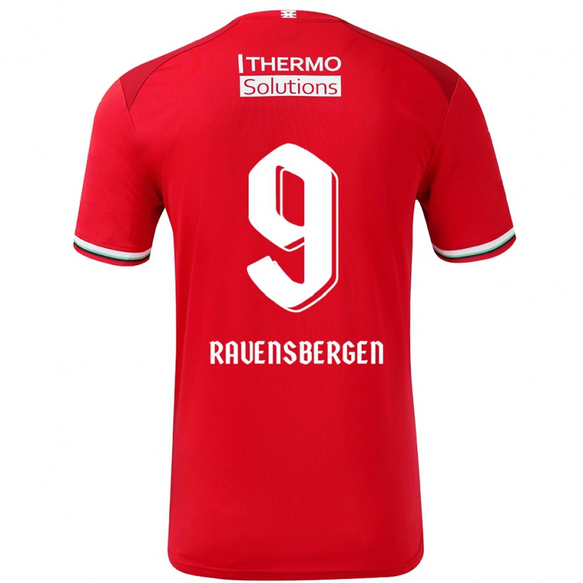 Danxen Niño Camiseta Jaimy Ravensbergen #9 Rojo Blanco 1ª Equipación 2024/25 La Camisa México