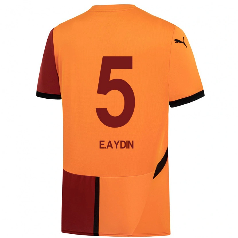 Danxen Niño Camiseta Eyüp Aydın #5 Amarillo Rojo 1ª Equipación 2024/25 La Camisa México