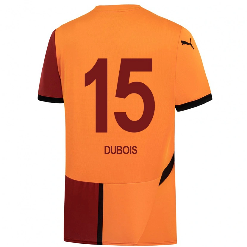 Danxen Niño Camiseta Léo Dubois #15 Amarillo Rojo 1ª Equipación 2024/25 La Camisa México