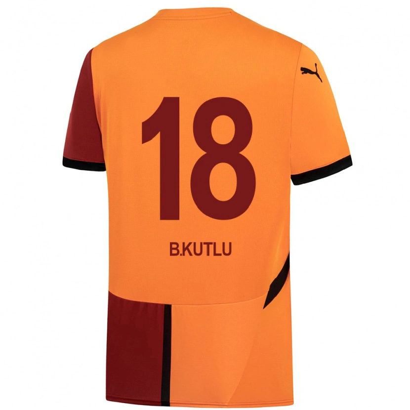 Danxen Niño Camiseta Berkan Kutlu #18 Amarillo Rojo 1ª Equipación 2024/25 La Camisa México