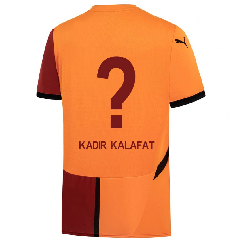 Danxen Niño Camiseta İsmail Kadir Kalafat #0 Amarillo Rojo 1ª Equipación 2024/25 La Camisa México