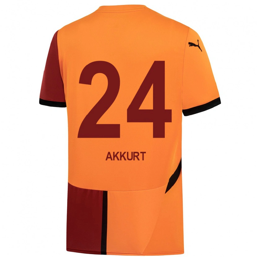 Danxen Niño Camiseta Arzu Akkurt #24 Amarillo Rojo 1ª Equipación 2024/25 La Camisa México