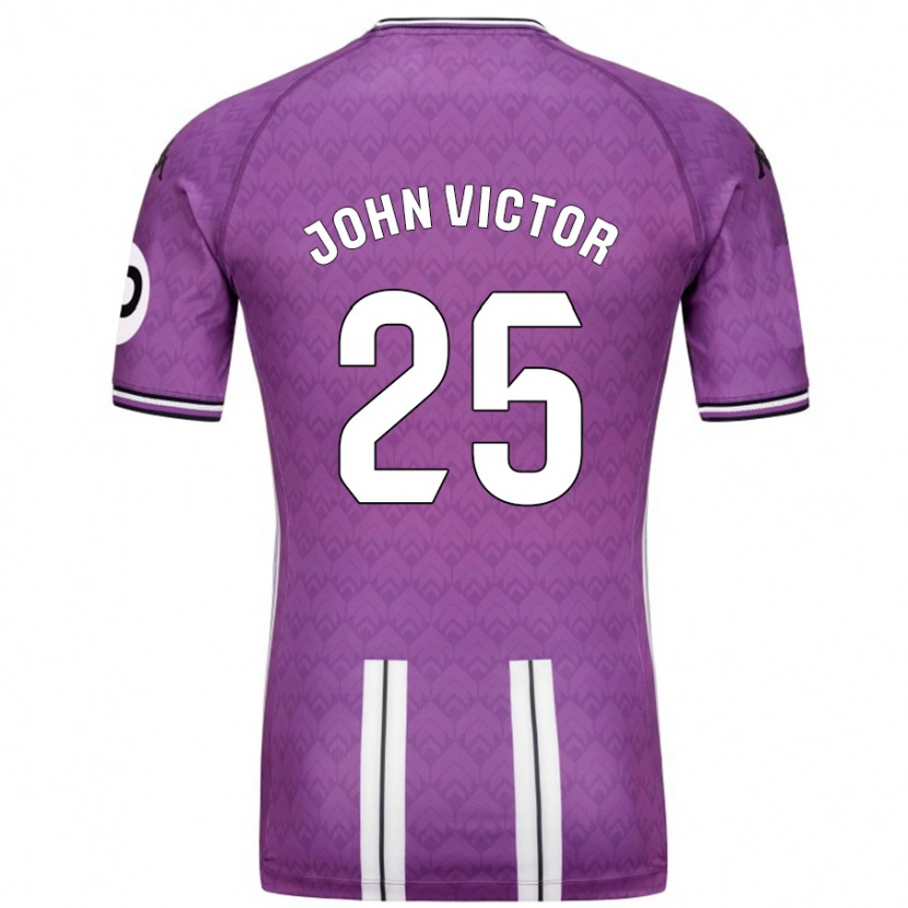 Danxen Niño Camiseta John Victor #25 Púrpura Blanco 1ª Equipación 2024/25 La Camisa México