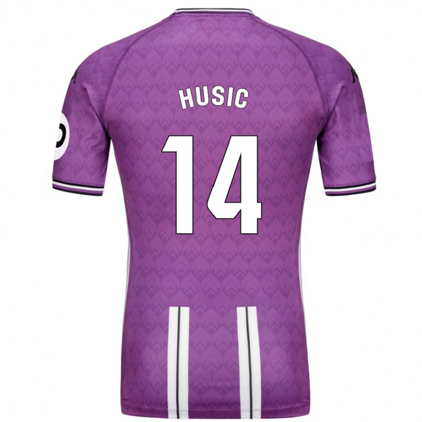 Danxen Niño Camiseta Salih Husic #14 Púrpura Blanco 1ª Equipación 2024/25 La Camisa México