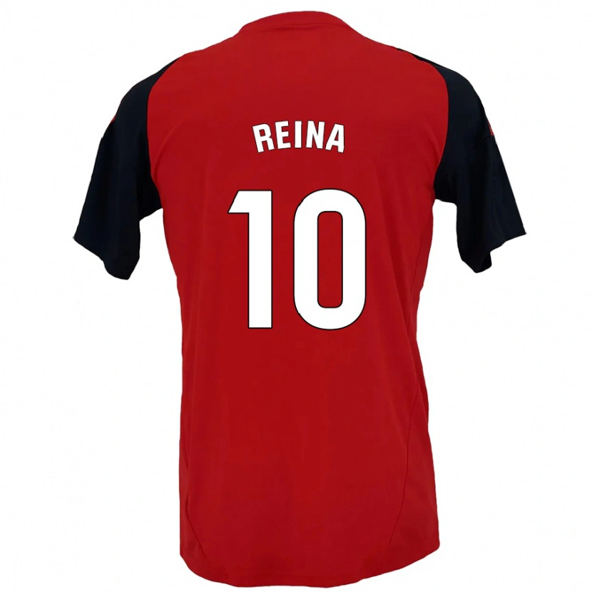 Danxen Niño Camiseta Alberto Reina #10 Rojo Negro 1ª Equipación 2024/25 La Camisa México
