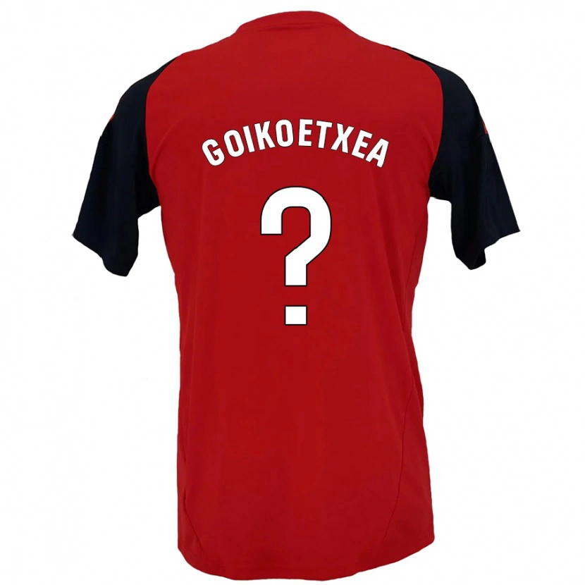 Danxen Niño Camiseta Imanol Goikoetxea #0 Rojo Negro 1ª Equipación 2024/25 La Camisa México