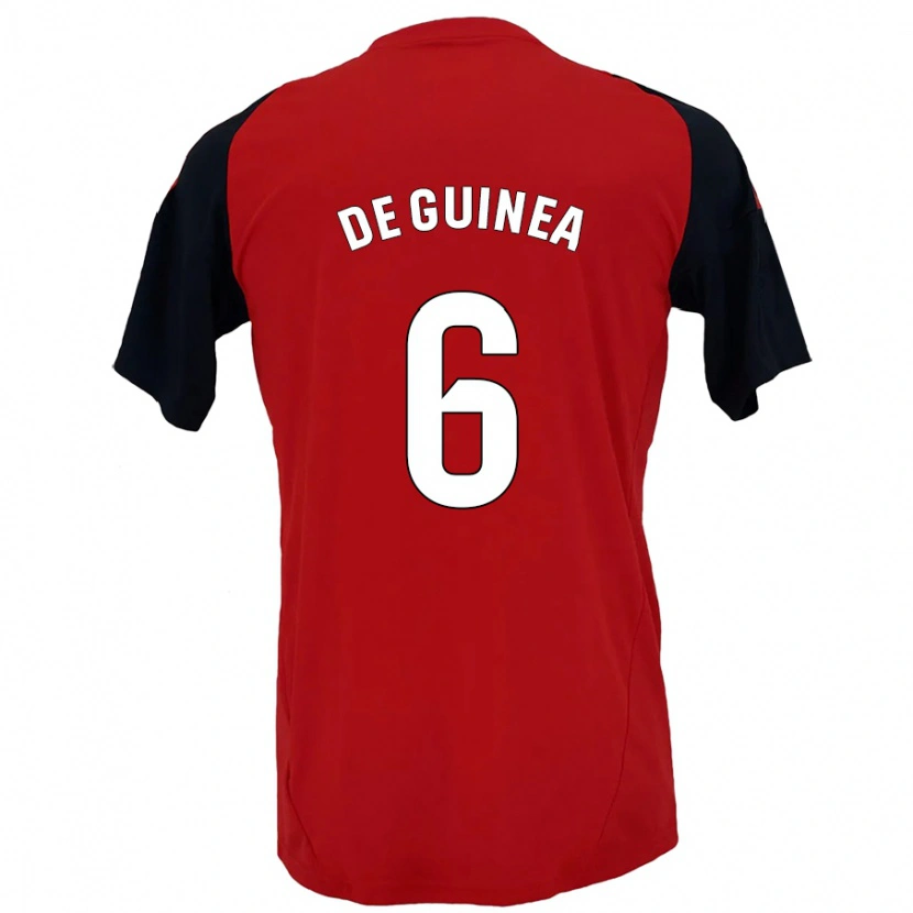 Danxen Niño Camiseta Asier Ortiz De Guinea #6 Rojo Negro 1ª Equipación 2024/25 La Camisa México