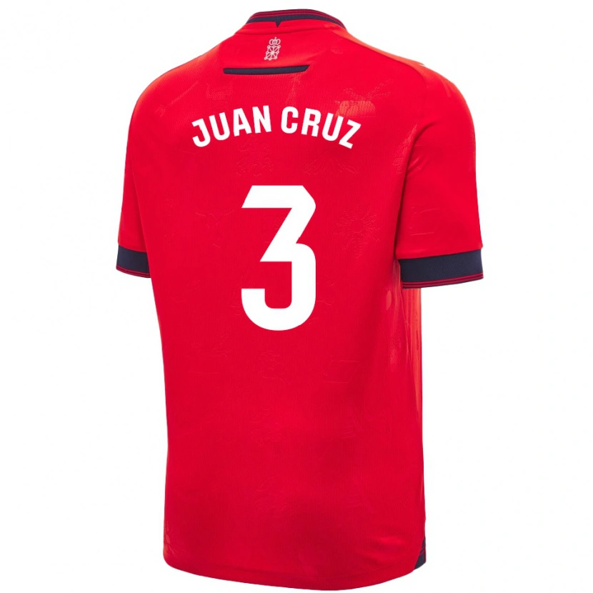 Danxen Niño Camiseta Juan Cruz #3 Rojo Blanco 1ª Equipación 2024/25 La Camisa México