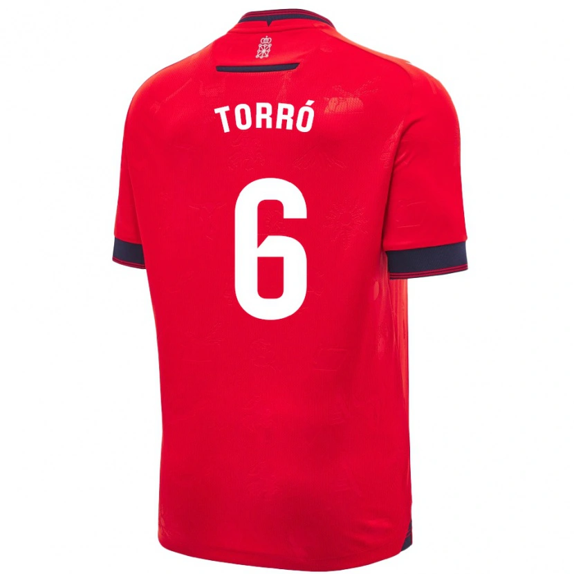 Danxen Niño Camiseta Lucas Torró #6 Rojo Blanco 1ª Equipación 2024/25 La Camisa México