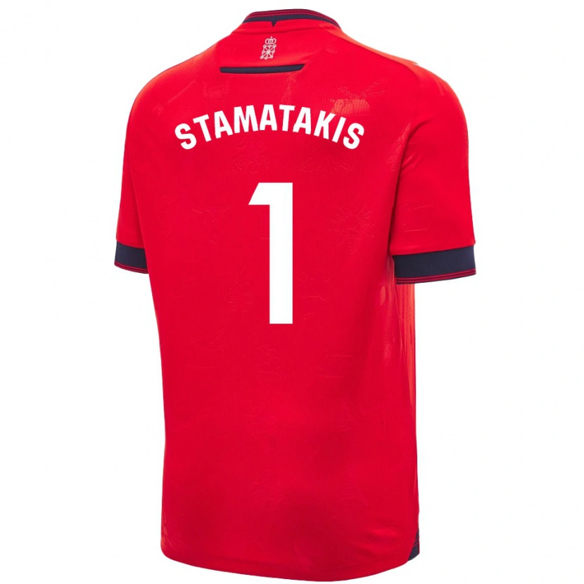Danxen Niño Camiseta Dimitrios Stamatakis #1 Rojo Blanco 1ª Equipación 2024/25 La Camisa México