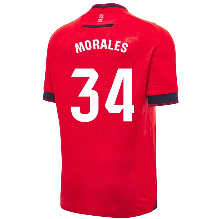 Danxen Niño Camiseta Anai Morales #34 Rojo Blanco 1ª Equipación 2024/25 La Camisa México