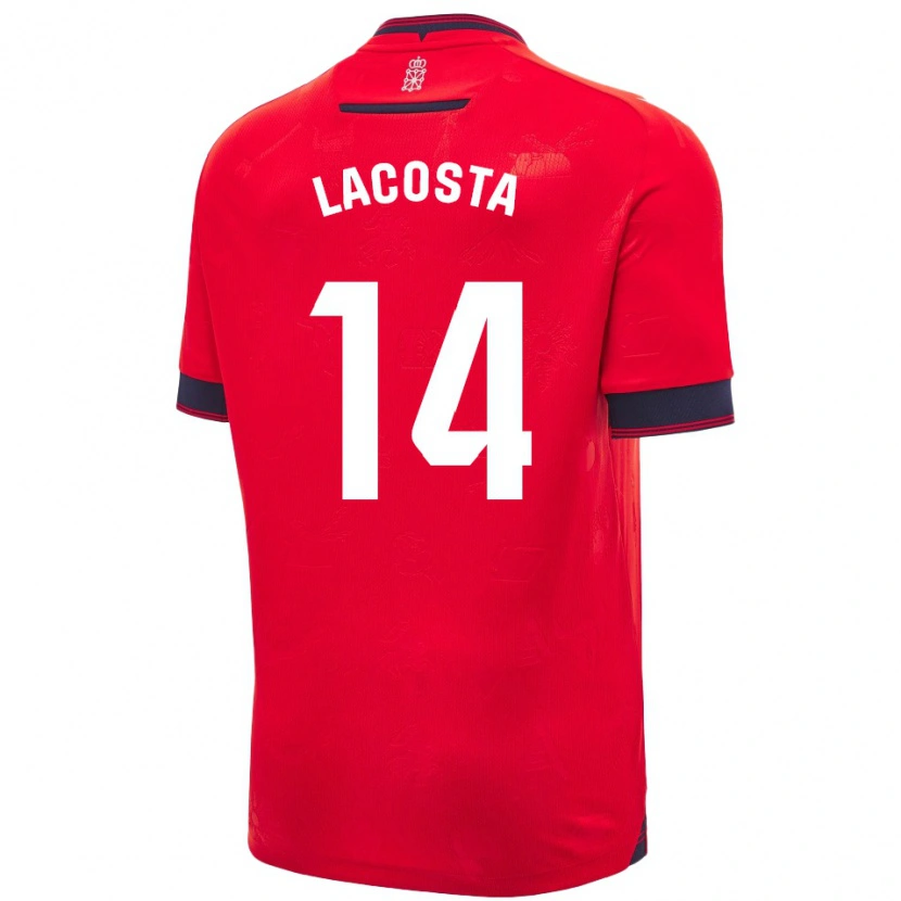 Danxen Niño Camiseta Iara Lacosta Sanchez #14 Rojo Blanco 1ª Equipación 2024/25 La Camisa México