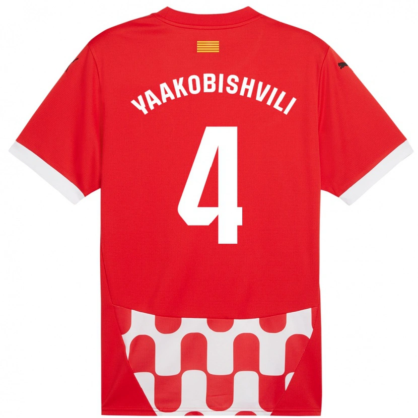 Danxen Niño Camiseta Antal Yaakobishvili #4 Rojo Blanco 1ª Equipación 2024/25 La Camisa México