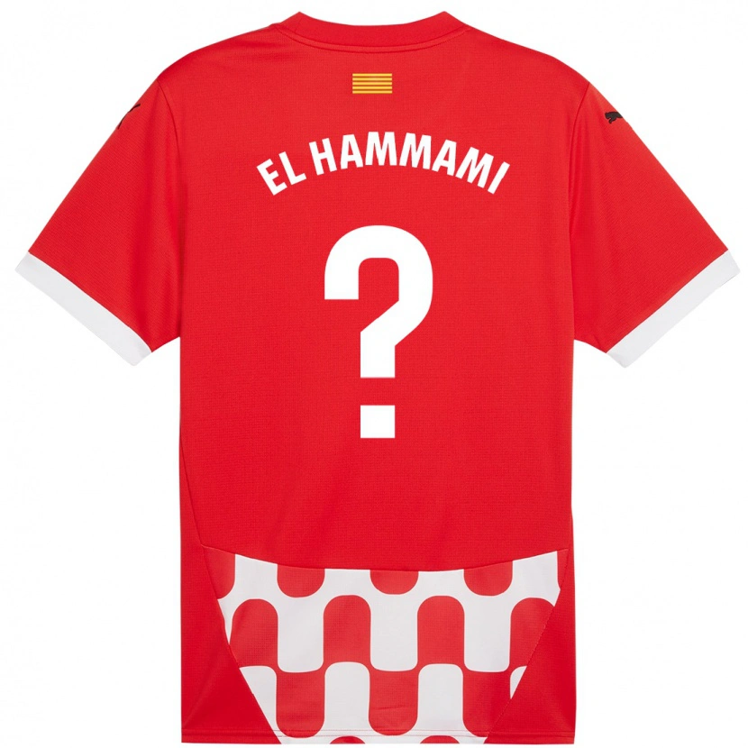 Danxen Niño Camiseta Ayoub El Hammami #0 Rojo Blanco 1ª Equipación 2024/25 La Camisa México