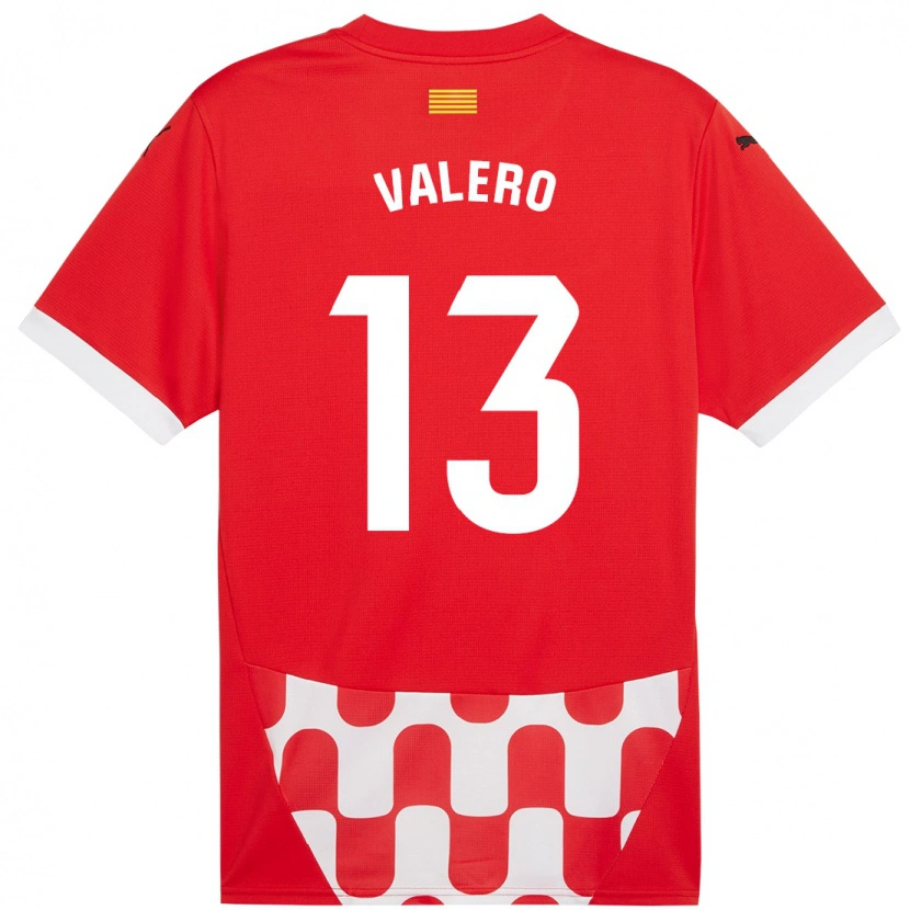 Danxen Niño Camiseta Eliana Valero #13 Rojo Blanco 1ª Equipación 2024/25 La Camisa México