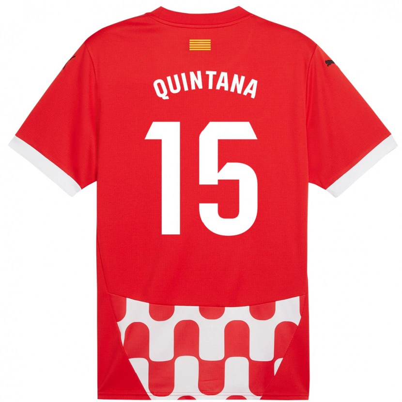 Danxen Niño Camiseta Amru Quintana #15 Rojo Blanco 1ª Equipación 2024/25 La Camisa México