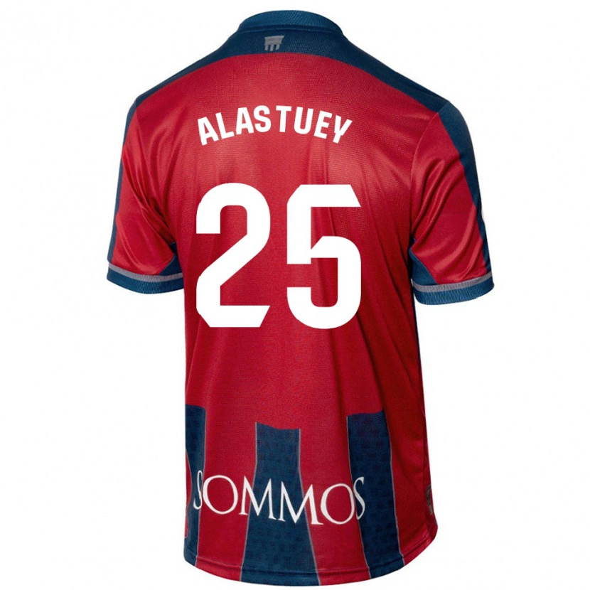 Danxen Niño Camiseta Martina Alastuey #25 Rojo Azul 1ª Equipación 2024/25 La Camisa México