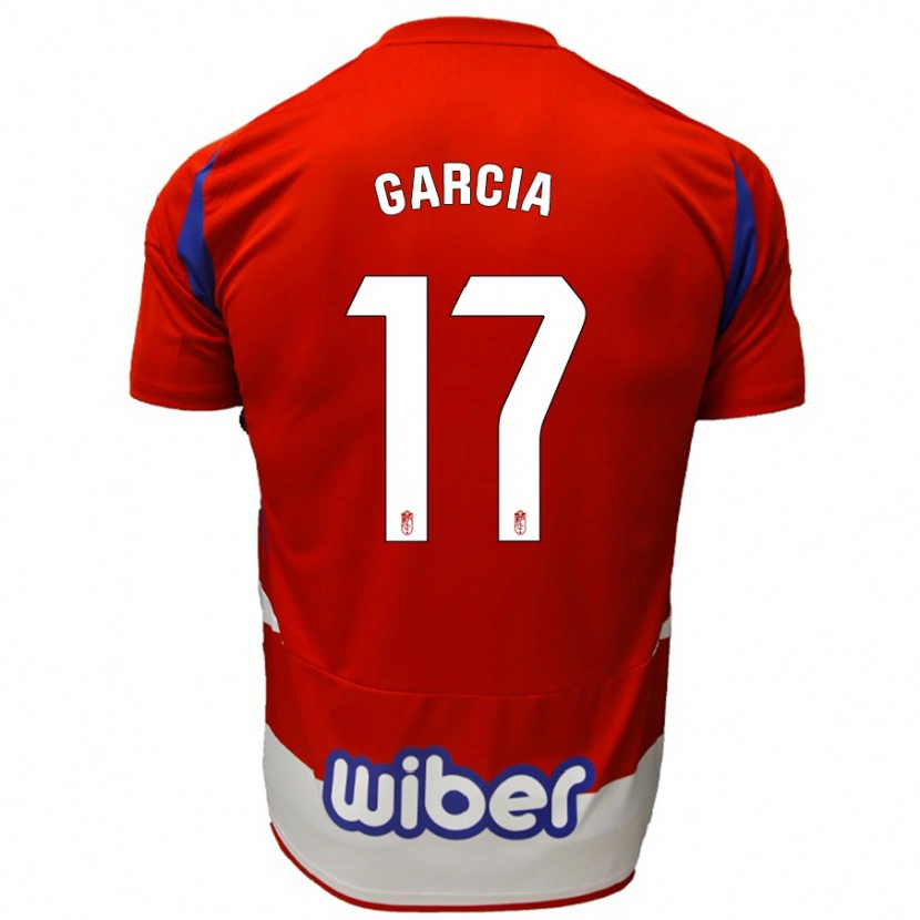 Danxen Niño Camiseta Naima García #17 Rojo Blanco Azul 1ª Equipación 2024/25 La Camisa México