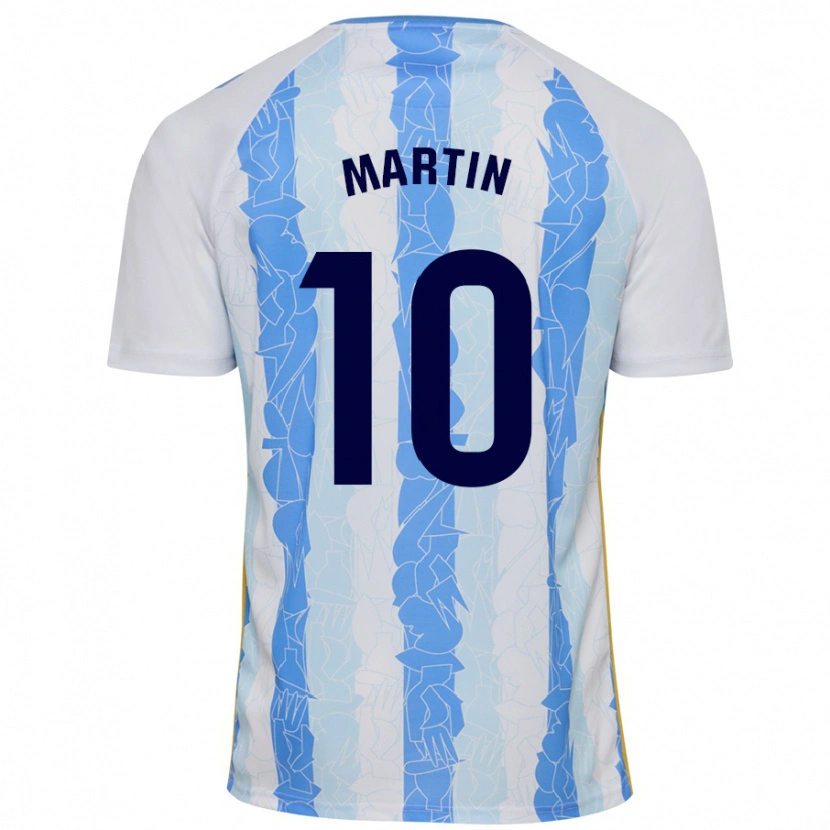 Danxen Niño Camiseta Jesús Martín #10 Blanco Azul 1ª Equipación 2024/25 La Camisa México