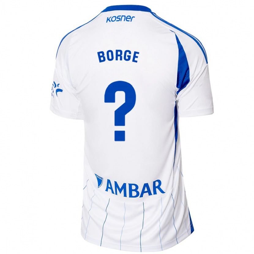 Danxen Niño Camiseta Andrés Borge #0 Rojo Blanco 1ª Equipación 2024/25 La Camisa México