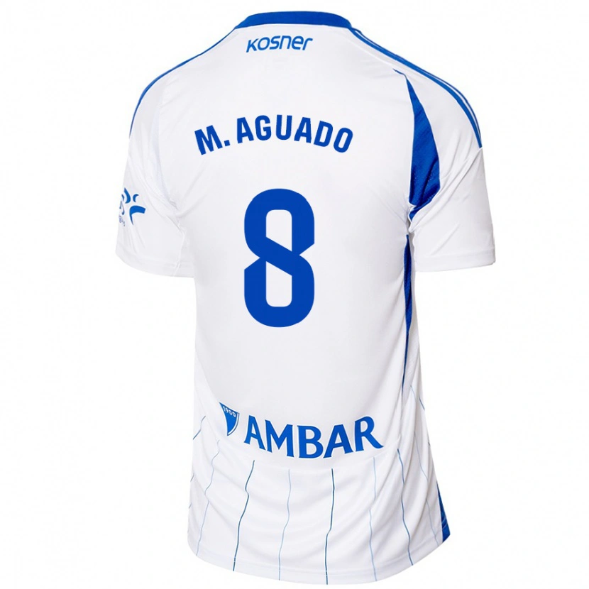 Danxen Niño Camiseta Marc Aguado #8 Rojo Blanco 1ª Equipación 2024/25 La Camisa México