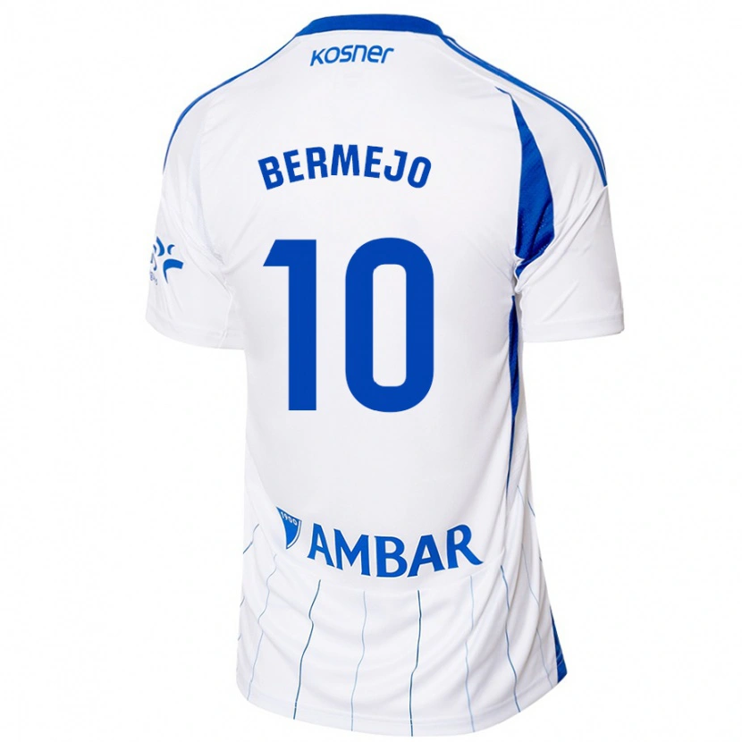 Danxen Niño Camiseta Sergio Bermejo #10 Rojo Blanco 1ª Equipación 2024/25 La Camisa México