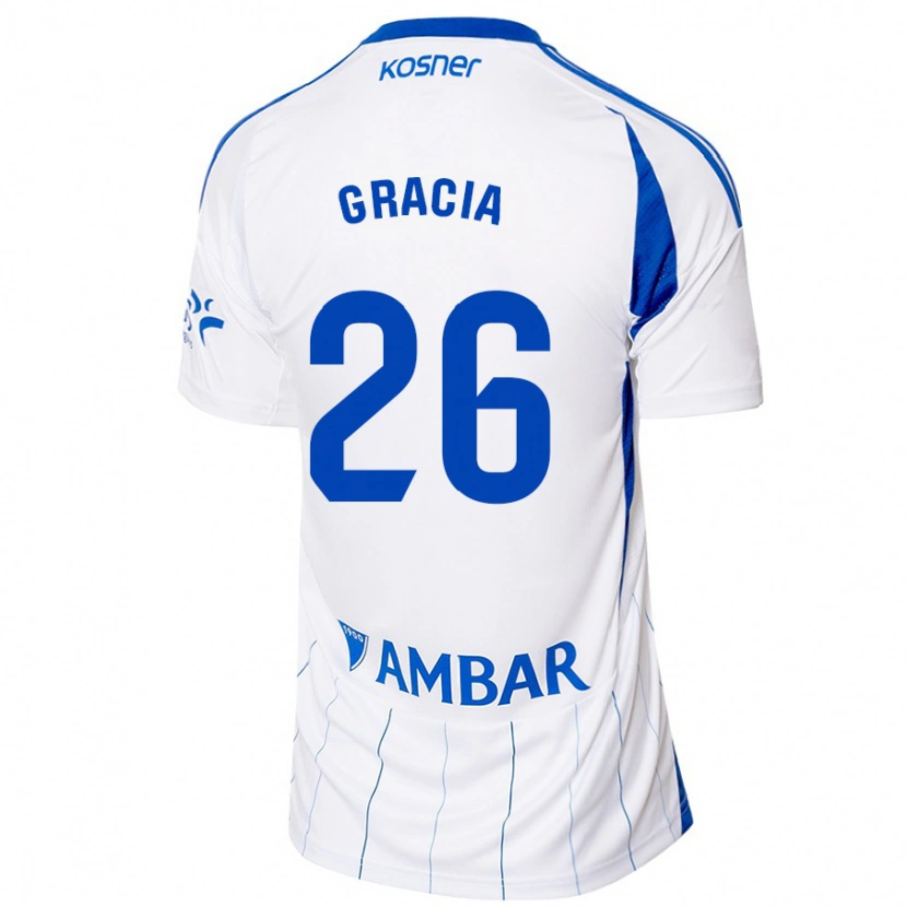 Danxen Niño Camiseta Gori Gracia #26 Rojo Blanco 1ª Equipación 2024/25 La Camisa México