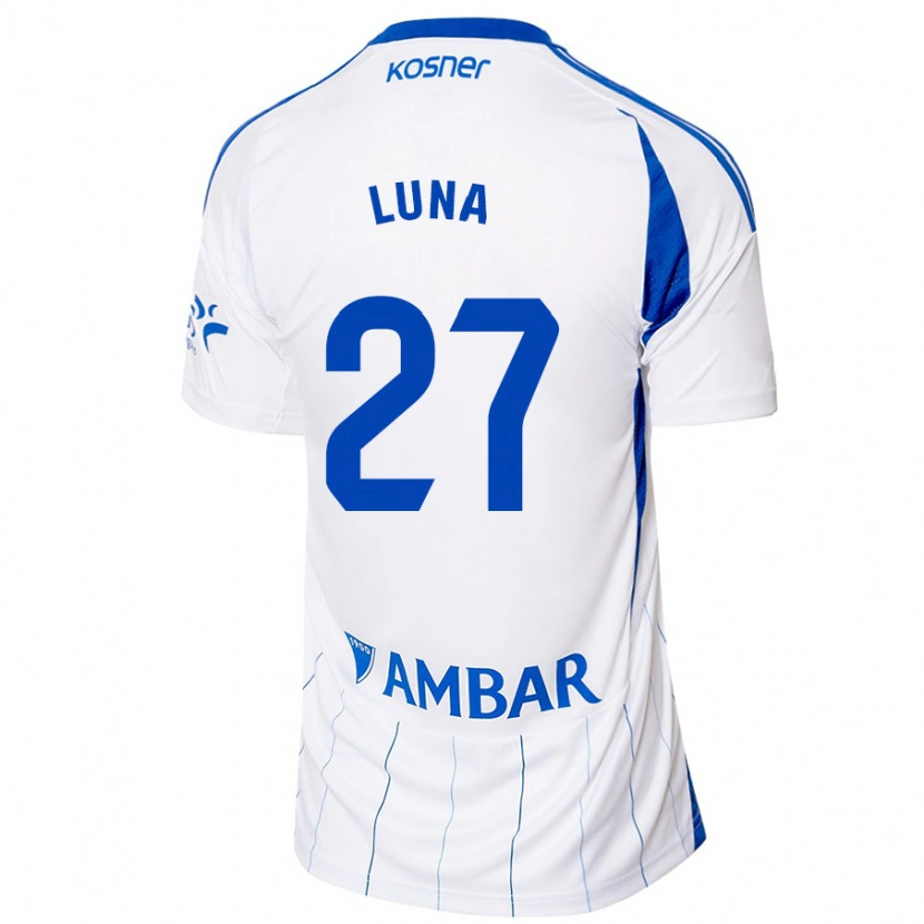 Danxen Niño Camiseta Marcos Luna #27 Rojo Blanco 1ª Equipación 2024/25 La Camisa México