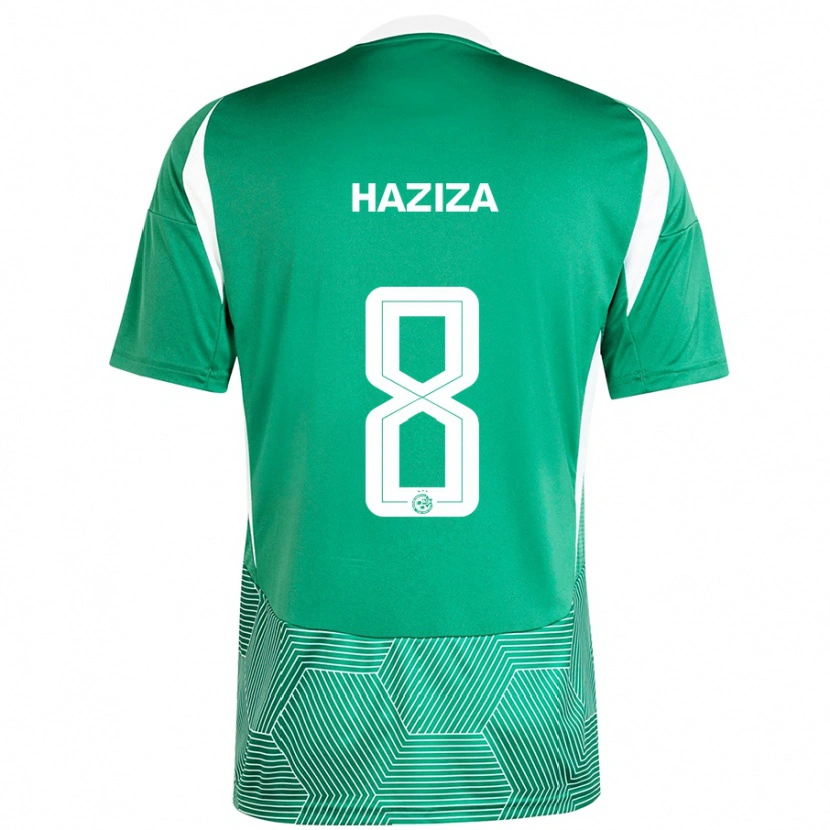 Danxen Niño Camiseta Dolev Haziza #8 Verde Blanco 1ª Equipación 2024/25 La Camisa México