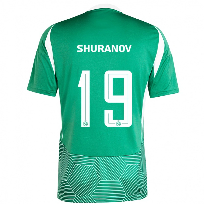 Danxen Niño Camiseta Erik Shuranov #19 Verde Blanco 1ª Equipación 2024/25 La Camisa México